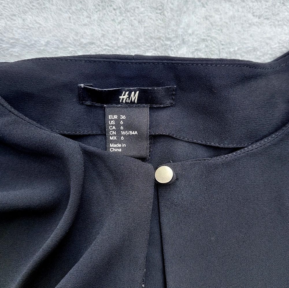 H&M Black Ruffle Blouse - Picture 3 of 5
